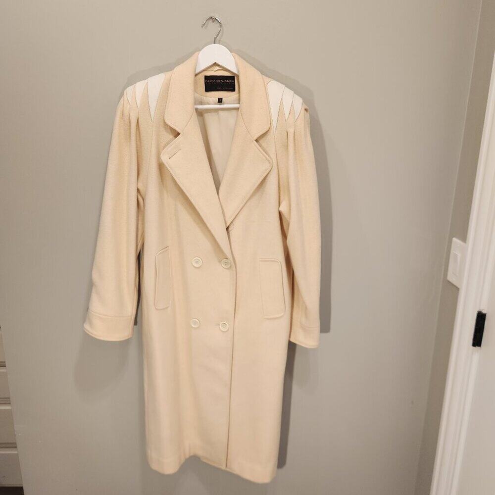 David Benjamin New Wool Coat Dramatic Retro Old Money Quiet Luxury - Size 12